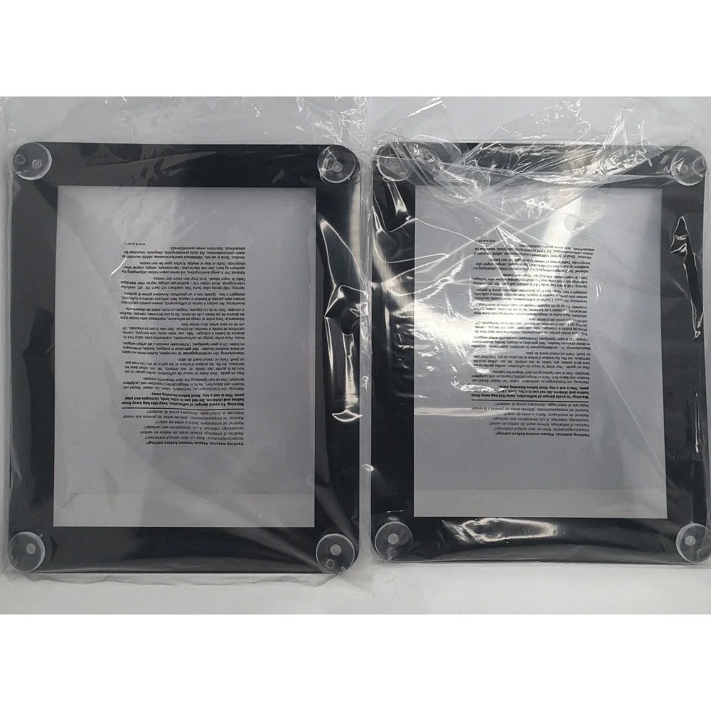 Azar Displays 106696-BLK-2PK 8.5x11 BLACK Window Display w/Suction Cups